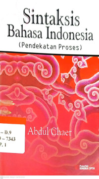 Image of Sintaksi Bahasa Indonesia : (Pendekatan Proses)